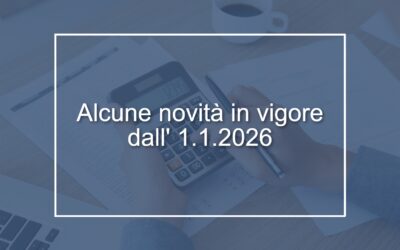 Circolare n. 32/2025 – Alcune novità in vigore dal 1° gennaio 2026