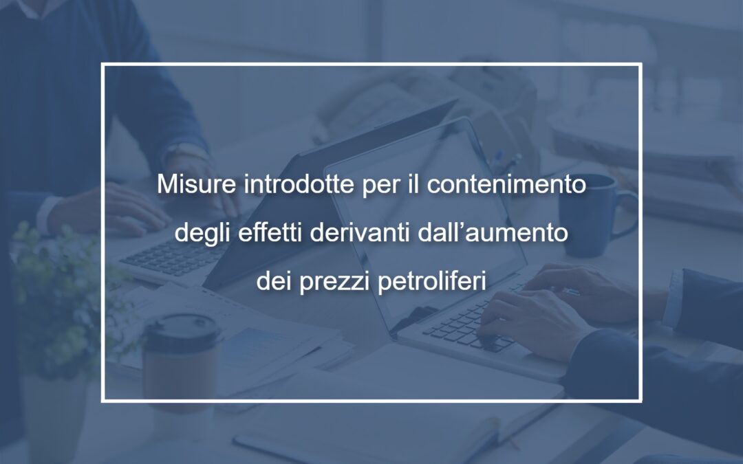 Circolare n. 13/2026 – Misure introdotte per il contenimento degli effetti derivanti dall’aumento dei prezzi petroliferi