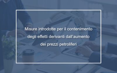 Circolare n. 13/2026 – Misure introdotte per il contenimento degli effetti derivanti dall’aumento dei prezzi petroliferi